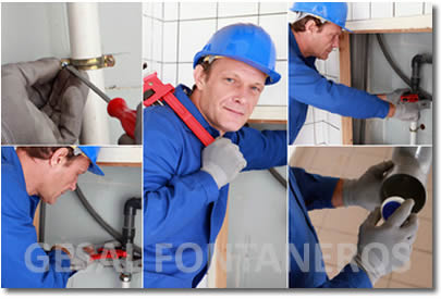 Fontanero trabajando en Pola de Siero
